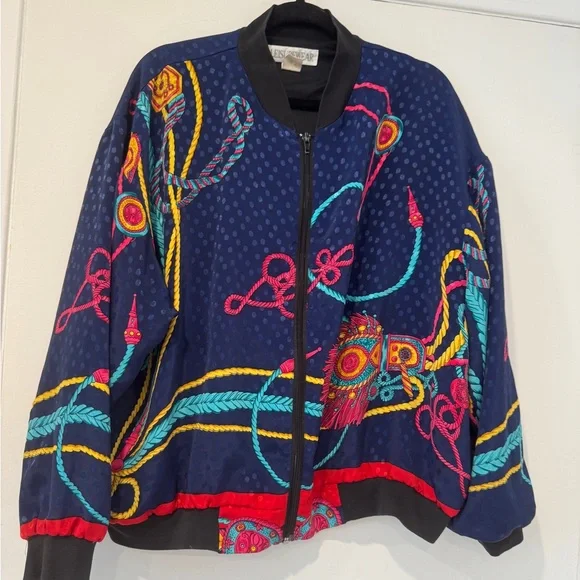 Colorful and oversized vintage zip jacket - Picture 2 of 8